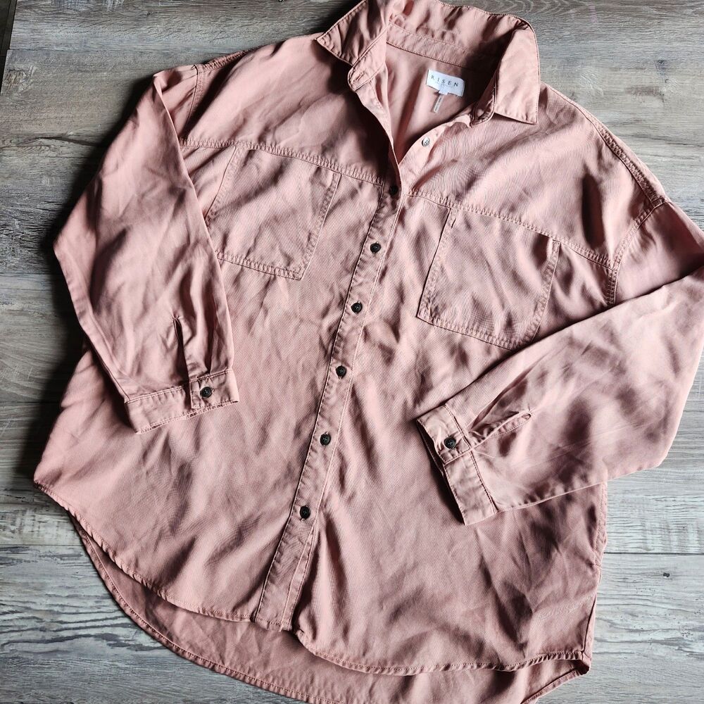 (L) Risen Button-up Long Sleeve Top